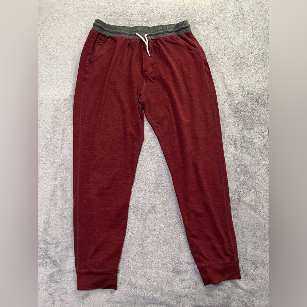 Marine Layer Weekend Sport Jogger Mens Large L Red Burgundy